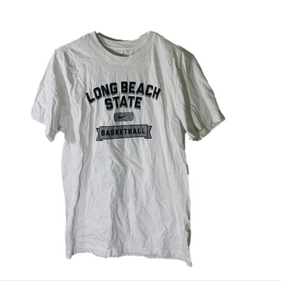 Nike Small‎ White Long Beach State T Shirt - Picture 1 of 5